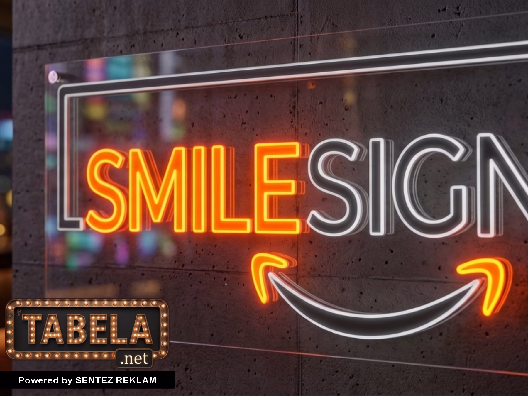 Şeffaf pleksi üzerine özel tasarım 12V esnek LED neon tabela imalatı ve kafe dekorasyonu